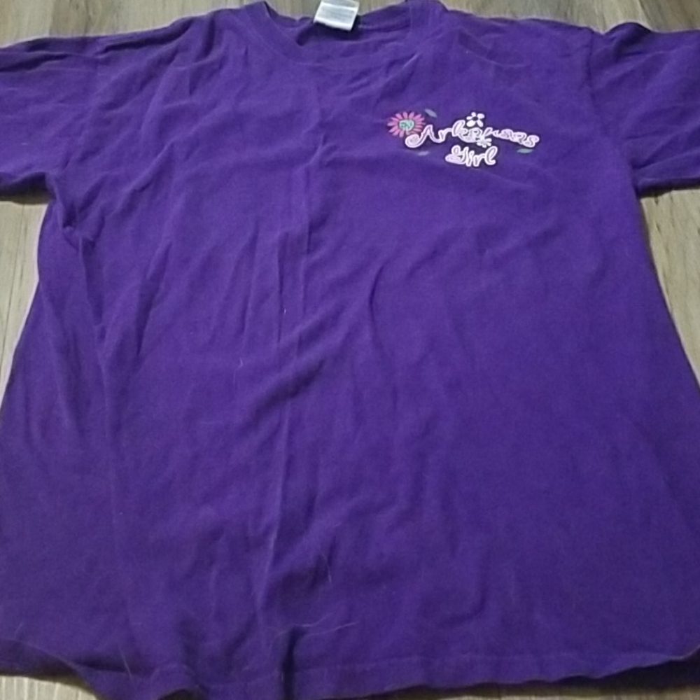 Purple Arkansas girl tshirt